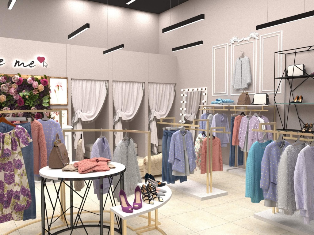 Красивая Развеска Одежды В Магазине