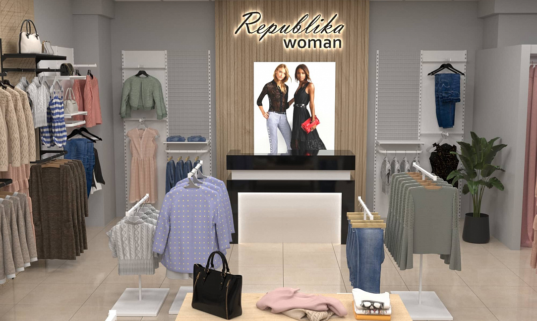 Локос | Уникальный дизайн магазина женской одежды Republica woman