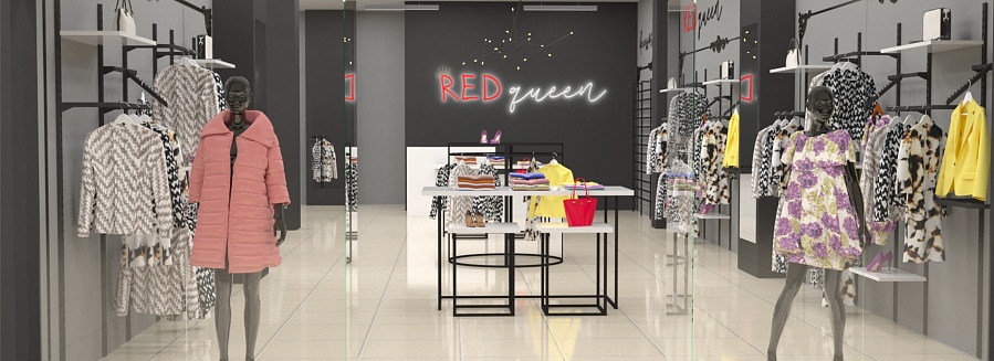 Дизайн магазина одежды "Red queen"